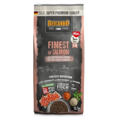 Abbildung von BELCANDO Finest GF Salmon [12,5 kg] getreidefreies Hundefutter Trockenfutter für kleine &amp; mittlere Hunde Alleinfuttermittel ab 1 Jahr