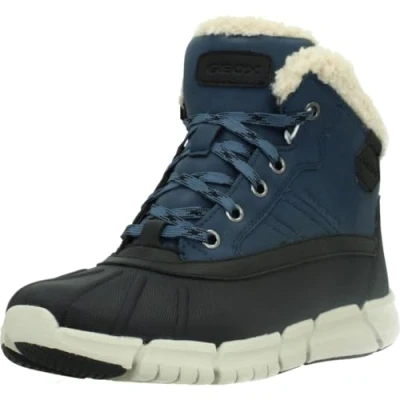 Abbildung von Geox Flexyper BOY ABX Schnürstiefelette für Kinder, Größe: 38, Denim/black Schuhe