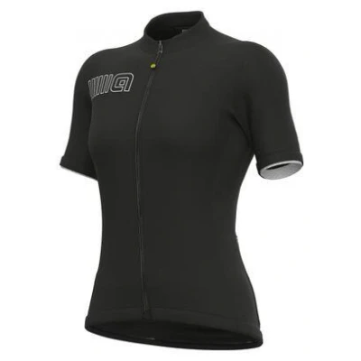 Abbildung von ALE Damen Einfarbig Kurzärmliges Jersey, Schwarz, XL
