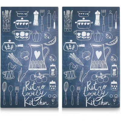Abbildung von Zeller Present Schneide und Abdeckplatte &quot;Lovely Kitchen&quot;, (Set, 2 tlg.), 6 rutschfesten Elastikfüßen pro Platte