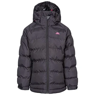 Abbildung von Trespass Mädchen Warme Gepolsterte Wasserdichte Winterjacke Mit Abnehmbarer Kapuze AMIRA, Black, 2/3, FCJKCATR0001_BLK2/3