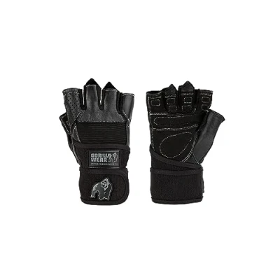 Abbildung von Gorilla Wear Dallas Wrist Wrap Gloves schwarz Bodybuilding und Fitness Accessoires für Herren, 3XL