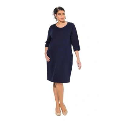 Abbildung von Ulla Popken Punto DI ROMA Freizeitkleid, Damen, Größe: 42/44, Marine