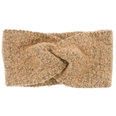 Abbildung von styleBREAKER Damen Feinstrick Stirnband leicht meliert mit Twist Knoten, warmes Winter Haarband Webstoff, Headband 04026052, Farbe:Braun