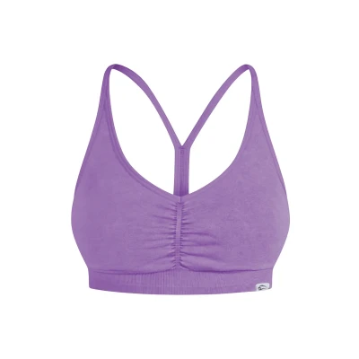 Abbildung von Smilodox Batik Scrunch Sportbh mit leichter Stützkraft, Damen, Größe: Small, Lila