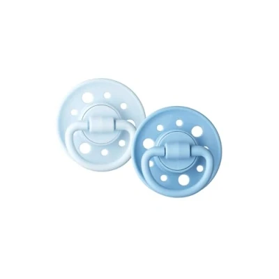 Abbildung von DODIE GAIA Runder Baby Schnuller, 0 6 Monate, Blau, 2 Stück
