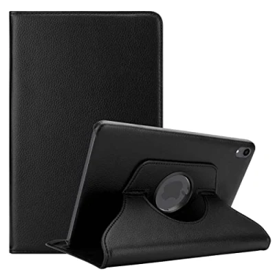 Abbildung von Cadorabo Hülle kompatibel mit Apple iPad Mini 6 (8.3 Zoll) Tablethülle ohne Auto Wake Up aus Premium Kunst Leder Flip Klappbare Stoßfeste Cover für Tasche in Schwarz