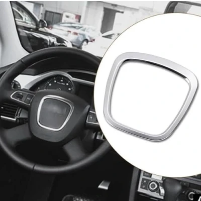 Abbildung von Inovey Aluminiumlegierung Auto Lenkrad Aufkleber Körper Emblem Trim Kompatibel mit Audi A3/A4/A5/Q5/Q7