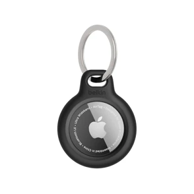 Abbildung von Apple AirTag Anhänger Belkin Secure Halterung Schlüsselanhänger Kunststoff / Schwarz
