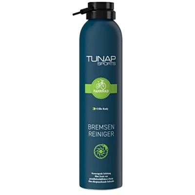 Abbildung von TUNAP SPORTS Bremsenreiniger Spray 300ml Fahrrad Bremsen reinigen Entfernt Verschmutzungen ohne Rückstände zugunsten der Bremsleistung Löst Öl, Fett und Bremsstaub Made in Germany