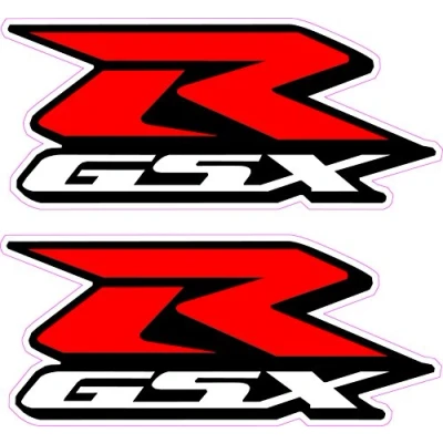 Abbildung von GSXR Suzuki Motorrad Aufkleber, Rot, hochwertig bedruckter Vinyl 2 x