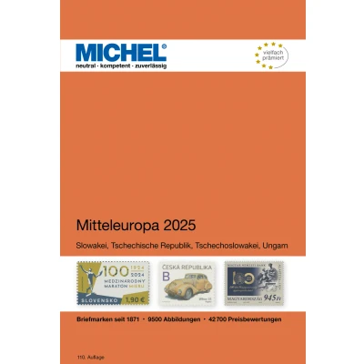 Abbildung von Mitteleuropa: Slowakei, Tschechische Republik, Tschechoslowakei, Ungarn, Westungarn