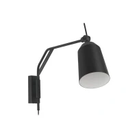 Abbildung von Eglo 900157 Wandleuchte LORETO E27 1X40W schwarz L:67cm B:14cm H:36.5cm mit Kabelschalter