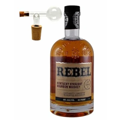 Abbildung von Rebel Yell Kentucky Straight Bourbon Whiskey + 1 Glaskugelportionierer zum feinen Dosieren