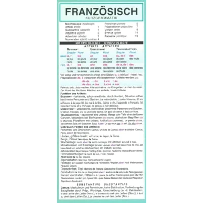 Abbildung von Leporello: Französisch Kurzgrammatik Die komplette Grammatik im Überblick