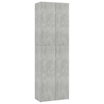 Abbildung von vidaXL Büroschrank Aktenschrank Mehrzweckschrank Schrank Aufbewahrungsschrank Beistellschrank Holzschrank Büro Betongrau 60x32x190cm Holzwerkstoff