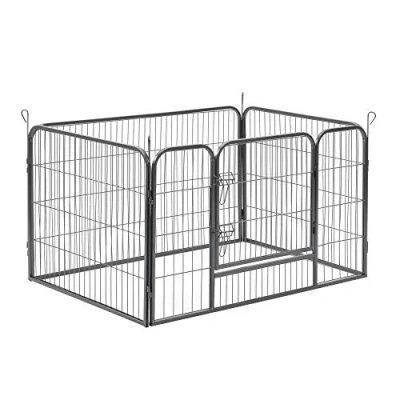 Abbildung von pro.tec Welpenauslauf 125 x 85 70 cm Absperrgitter Freigehege Stahl Silber