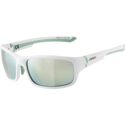 Abbildung von ALPINA LYRON S Verspiegelte und Bruchsichere Sport &amp; Fahrradbrille Mit 100% UV Schutz Für Erwachsene, white pistachio matt, One Size