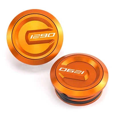 Abbildung von Für KTM 1290 Super Adventure 2015 2022 Duke R 2014 Rahmenloch Abdeckkappen Stecker Dekorative Rahmenkappe Motorradzubehör (Orange)