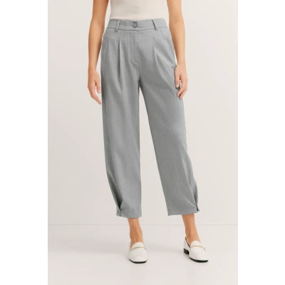 Abbildung von bugatti Stripes Stoffhose, Damen, Größe: 38, Grau