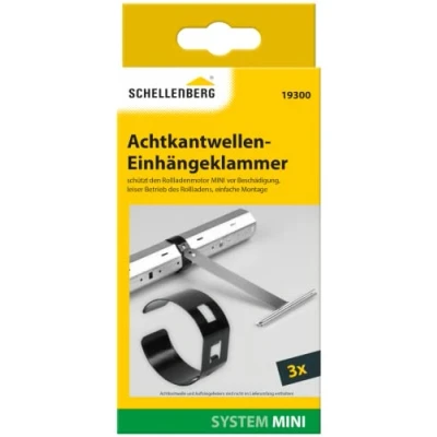 Abbildung von SCHELLENBERG Rollladenaufhängung Einhängeklammer für Rolladenwelle, (Packung, 3 St), Mini 40mm Wellen, Schützt den Rolladenmotor vor Beschädigung