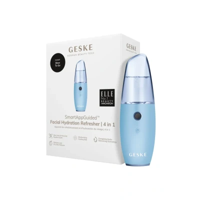 Abbildung von GESKE SmartAppGuided™ Facial Hydration Refresher 4 in 1 Wasserzerstäuber Gesichtsdampfer Wasserspray Face Mister Gesichtsreinigungsgerät Sprühnebler Kosmetik natürlicher Glow