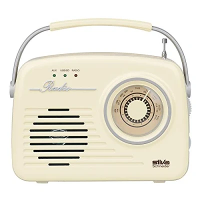 Abbildung von Silva Schneider Mono 1965, Kofferradio, Netz oder Batteriebetrieb, beige