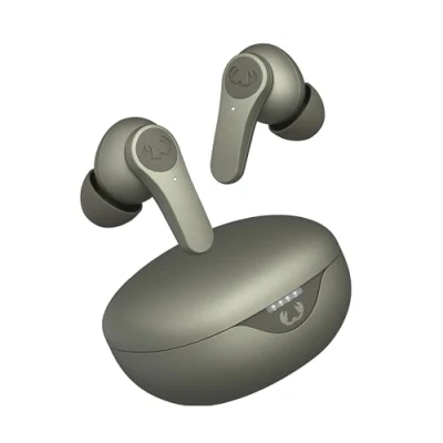 Abbildung von Fresh &#039;n Rebel Twins Rise, kabellose In Ear Bluetooth Kopfhörer mit Geräuschunterdrückung, Ambient Modus, Multipoint Bluetooth, Sensorik, spritzwassergeschützt, 30 h Spielzeit (Dried Green)