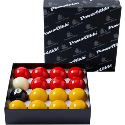 Abbildung von PowerGlide Snooker Set, 16 Bälle, Rot und Gelb Bällebad Billard, verschieden, 2&quot; (51 mm) Smaller White