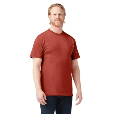 Abbildung von Dickies Herren Heavyweight Crew Neck Short Sleeve Tee Big Tall T Shirt, Rustikaler roter Sing, 4XL