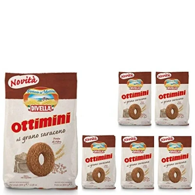 Abbildung von Divella Biscotti Ottimini al Grano Saraceno 6 Confezioni da 300 grammi