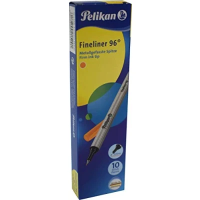 Abbildung von Pelikan 943217 Fineliner 96® Orange, 10 Stück in Schachtel