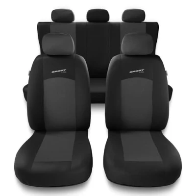 Abbildung von Mossa Universal Sitzbezüge Auto kompatibel mit Citroen C3 I, II, III (2002 2019) Autositzbezüge Schonbezüge für Autositze S G1