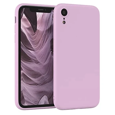 Abbildung von EAZY Case Silikonhülle für iPhone XR Hülle Silikon Violett weich stoßfeste Handyhülle Schutzhülle mit Kameraschutz Dünn Premium Schutz Cover TPU Phone Bumper in Flieder