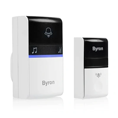 Abbildung von Byron DBY 23412 Funk Türklingelset B412, Schwarz, Grau, 80 dB, Haus, Büro, IP44, 10 Stück(e), 1 Stück(e)