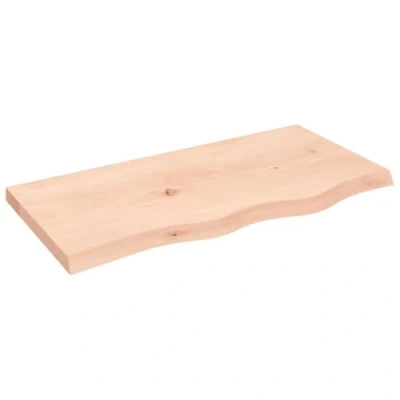 Abbildung von vidaXL Tischplatte, Schreibtischplatte mit Naturkante, Holztischplatte für Esstische Couchtische, Esstischplatte Couchtischplatte DIY Platte, Massivholz Eiche Unbehandelt