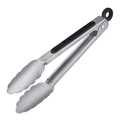 Abbildung von Westmark Grillzange + Servierzange, Mit Edelstahllaffen und gummierten Griffen, Länge: 20 cm, Rostfreier Edelstahl/Kunststoff, Classic Spezial Mini, Silber/Schwarz, 16232270