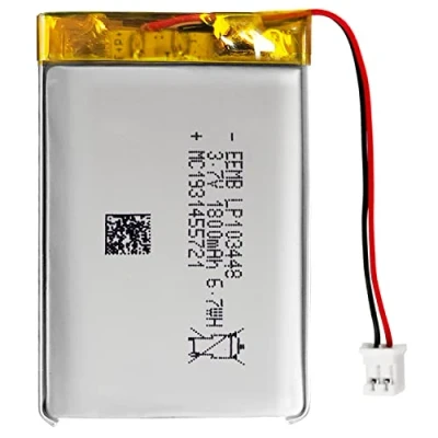 Abbildung von EEMB Lithium Polymer Akku 3,7 V 1800mAh 103448 Wiederaufladbarer Lipo mit JST Anschluss für VXI Blue Parrott bestätigen Sie die Polarität des Geräts und Anschlusses vor dem Kauf