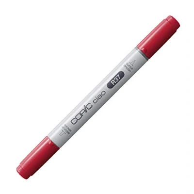 Abbildung von COPIC Ciao Marker Typ R 37, Carmine, vielseitiger Layoutmarker, mit einer mittelbreiten und Brush Spitze