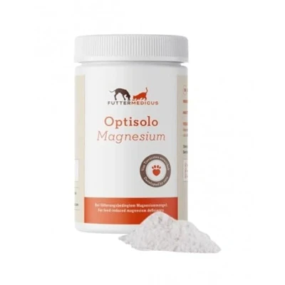 Abbildung von Futtermedicus Optisolo Magnesium 120 g Ergänzungsfuttermittel für Hunde und Katzen Bei ernährungsbedingtem Mangel Zur Unterstützung der Muskel &amp; Herzfunktion