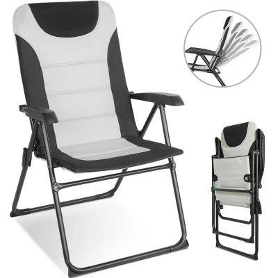 Abbildung von HOMECALL Campingstuhl Gartenstuhl Anglerstuhl Faltsessel Klappstuhl für Wohnwagen Outdoors, 5 fach Verstellbarer Rückenlehne, Hochlehner, Gepolsterter, bis 150kg