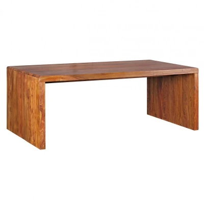 Abbildung von Design Natur Sheesham Massivholz Schreibtisch 200 x 100 76 cm