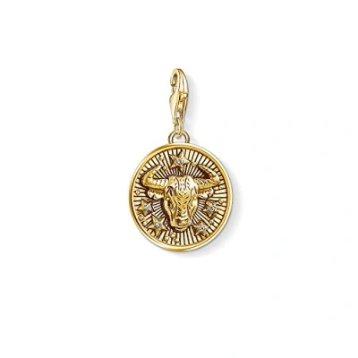 Abbildung von Thomas Sabo Damen Charm Anhänger Sternzeichen Stier Club 925 Sterling Silber 1653 414 39