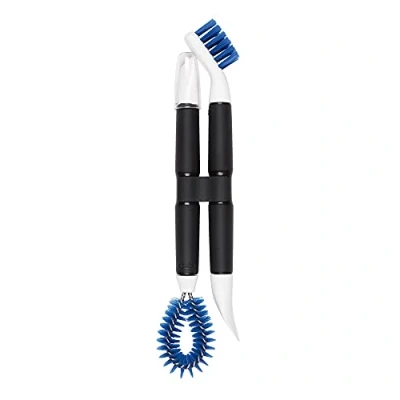 Abbildung von OXO Good Grips Reinigungsbürsten Set 4 in 1, (Set), Silikonbürstenset für Küchenutensilien