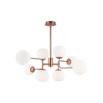 Abbildung von Maytoni Erich Kronleuchter messing rosé, Metall/Glas, 8 flg.