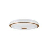 Abbildung von Eglo 900598 Deckenleuchte LANCIANO 1 Kunststoff weiss, braun LED 24W 3000K, 4000K, 5000K H:7cm Ø38cm dimmbar
