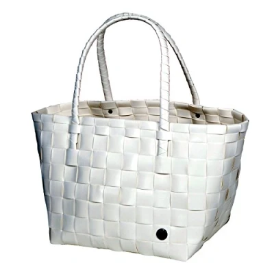 Abbildung von Handed By Einkaufstasche Einkausfskorb Shopper Paris weiß 27 x 31 24 cm