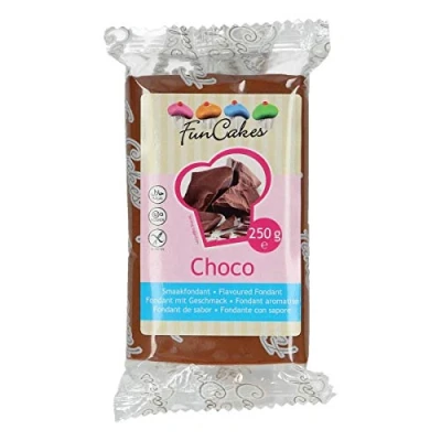Abbildung von Geschmacksfondant, Rollfondant braun mit Schoko Geschmack 250g, FunCakes