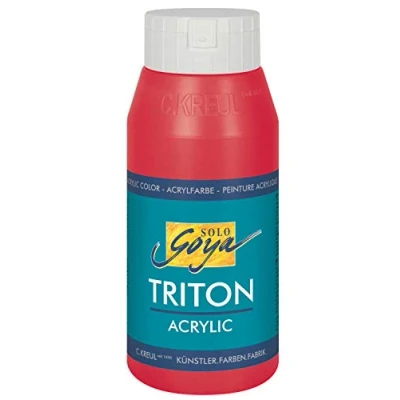 Abbildung von KREUL 17015 Solo Goya Triton Acrylfarbe weinrot, 750 ml Flasche, schnell und matt trocknend, Farbe auf Wasserbasis, in Studioqualität, vielseitig einsetzbar, gut deckend ergiebig
