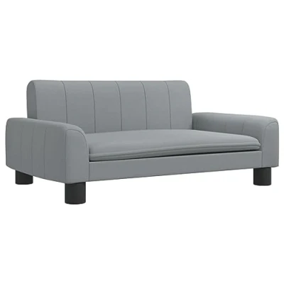 Abbildung von vidaXL Kindersofa Hellgrau 70x45x30 cm Stoff Kindercouch Kindermöbel Kinderzi